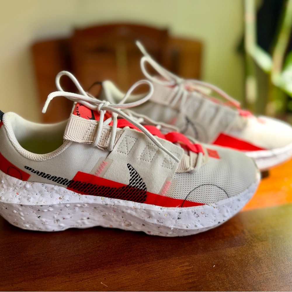 Nike Crater Impact 'Light Bone Bright Crimson' Sneaker | Women's 7.5